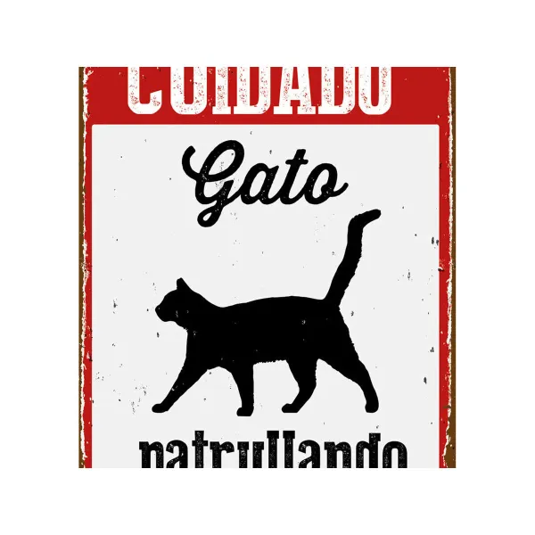 Rotaļu ēdiena komplekts Magnet & Steel ["Cuidado Gato Patrullando"] 14,8 x 21 cm