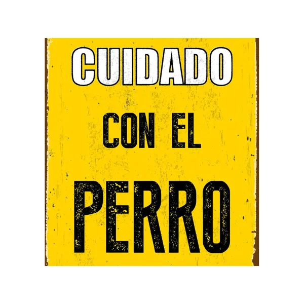 Virkamerkki Magnet & Steel Cuidado con el Perro 14,8 x 21 cm