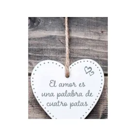 Piekaramais dekors Magnet & Steel El amor es una palabra de cuatro patas Sirds 13 x 13 x 0,8 cm
