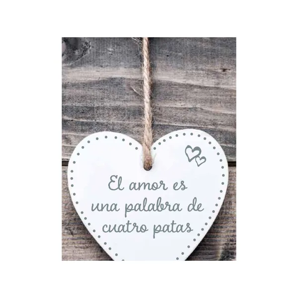 Piekaramais dekors Magnet & Steel El amor es una palabra de cuatro patas Sirds 13 x 13 x 0,8 cm