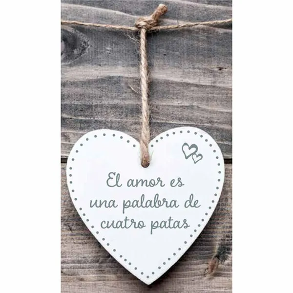 Kabantis dekoras Magnet & Steel El amor es una palabra de cuatro patas Širdis 13 x 13 x 0,8 cm