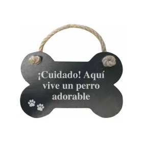 Riippuva koriste Magnet & Steel Cuidado aquí vive un perro adorable Luu Taulu Köysi