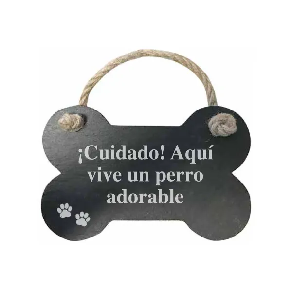 Kabantis dekoras Magnet & Steel Cuidado aquí vive un perro adorable Kaulas Lenta Virvė