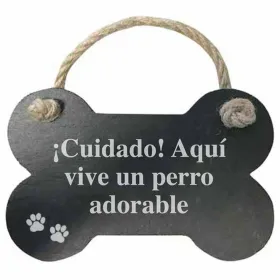 Riippuva koriste Magnet & Steel Cuidado aquí vive un perro adorable Luu Taulu Köysi
