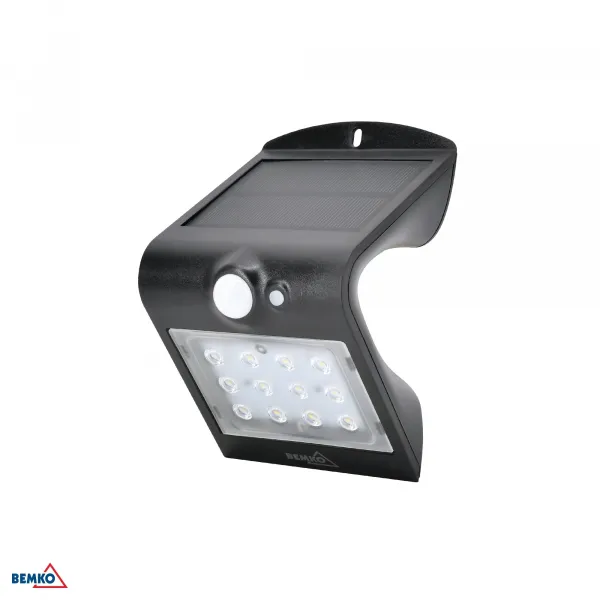 SOLAR LED WALL LIGHT TRINGO 1,5W 220LM 4000K IP65 BLACK PIR