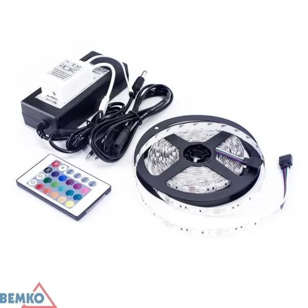 LED STRIP + POWER SUPPLY12V+CONTROLLER 72W DC 5050 300LED/5M IP20 MULTI?OLOR GW.3Y.