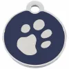 Identification plate for collar Imarc Circle Blue Silver
