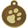 Identification plate for collar Imarc Circle Brown Golden
