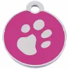 Identification plate for collar Imarc Circle Pink Silver