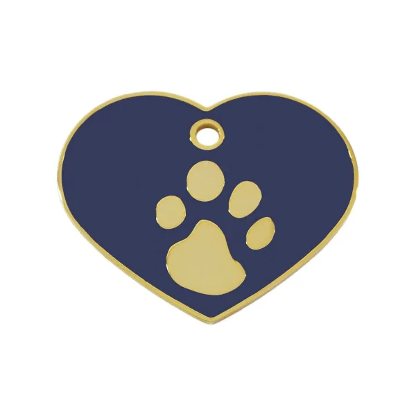Kauluksen tunnistuskilpi Imarc Heart Sininen Kullattu