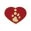 Фирменная табличка для ожерелья Imarc Heart Красный Позолоченный