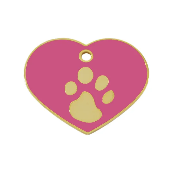 Kauluksen tunnistuskilpi Imarc Heart Pinkki Kullattu