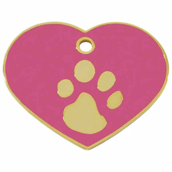 Kauluksen tunnistuskilpi Imarc Heart Pinkki Kullattu
