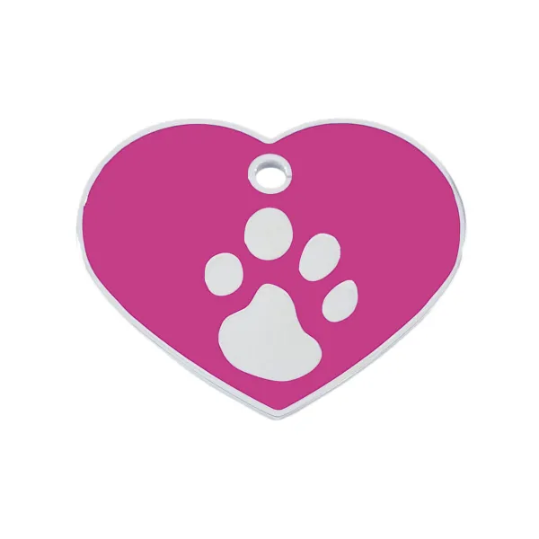 Kauluksen tunnistuskilpi Imarc Heart Pinkki Hopeinen