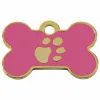 Identification plate for collar Imarc Bone Pink Golden