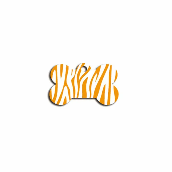 Identification plate for collar Imarc Bone Yellow Orange