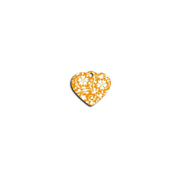 Фирменная табличка для ожерелья Imarc Heart Жёлтый Оранжевый