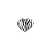 Identification plate for collar Imarc Heart Black