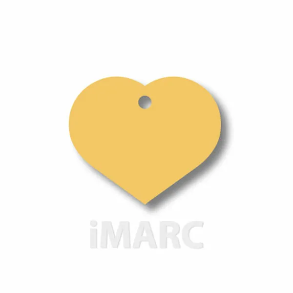 Kauluksen tunnistuskilpi Imarc Heart Keltainen