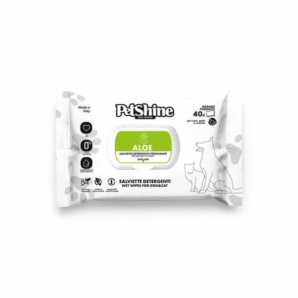 Mitrās Salvetes Mājdzīvniekiem Porrini Aloe Vera 40 gb.