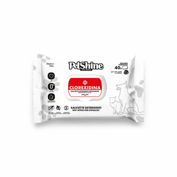Mitrās Salvetes Mājdzīvniekiem Porrini Clorexidina 40 gb.