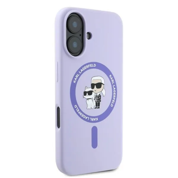 Karl Lagerfeld Silicone Karl & Choupette Ring MagSafe - Case iPhone 16 Plus (purple)
