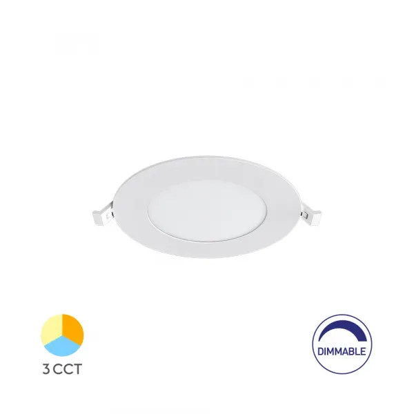 BRY-SMD-CRP-6W-RND-DIM-4INC-WHT-3IN1-LED PANEL