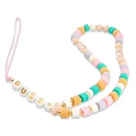 Guess Phone Strap Beads Heishi Flower Pink