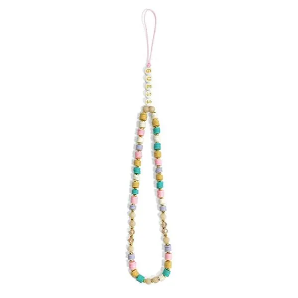 Guess Phone Strap Beads Heishi Flower Pink