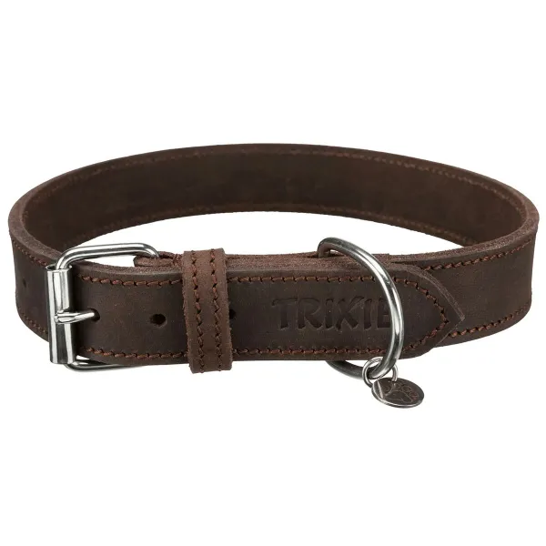 Koiran kaulapanta Trixie Rustic Tummanruskea L 48-56 cm