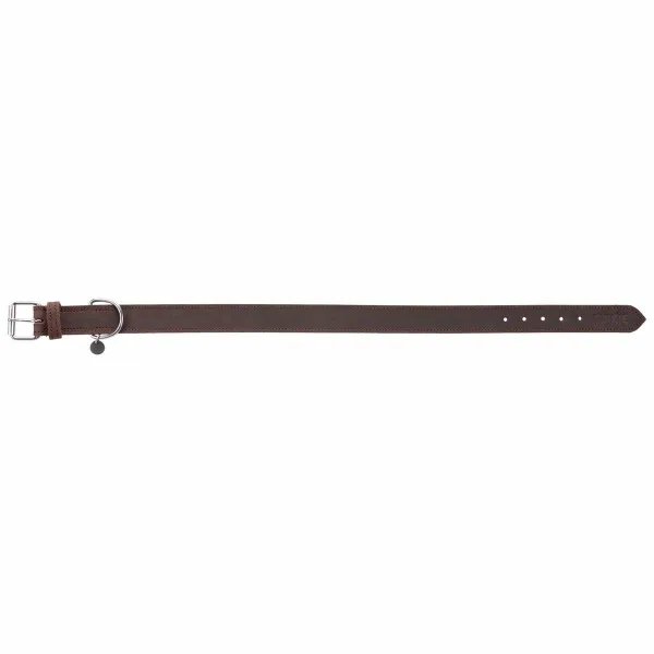Koiran kaulapanta Trixie Rustic Tummanruskea L 48-56 cm