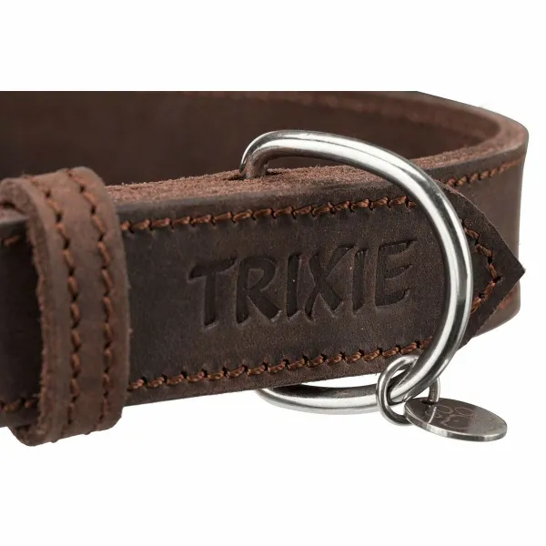 Koiran kaulapanta Trixie Rustic Tummanruskea L 48-56 cm