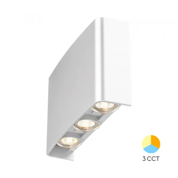 BRY-VECTOR-B-WL-WHT-6x1W-3IN1-IP65-WALL LIGHT