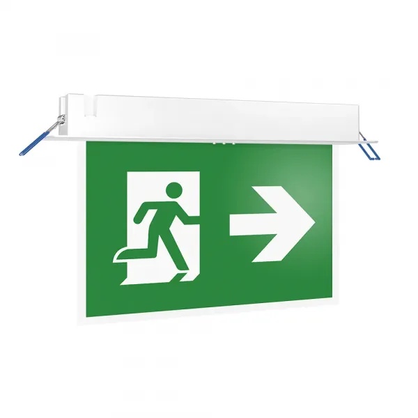 BRY-EXIT-LED-2W-RCS-IP20-WHT-EMERGENCY EXIT