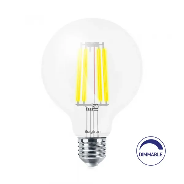 BRY-ADVANCE-8W-E27-G95-CLR-DIM-3000K-BULB