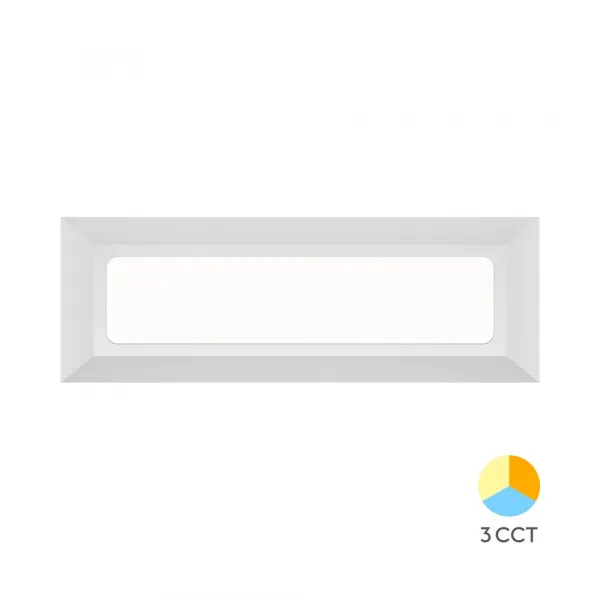 BRY-VEKTA-B-RCT-WHT-3W-3IN1-IP65-WALL LIGHT