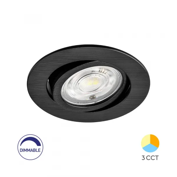 BRY-SPOTLED G3-7W-RND-BLC-DIM-3IN1-LED SPOTLIGHT