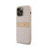 DKNY Leather Mono Stripe & Metal Logo - Case for iPhone 14 Pro Max (pink)