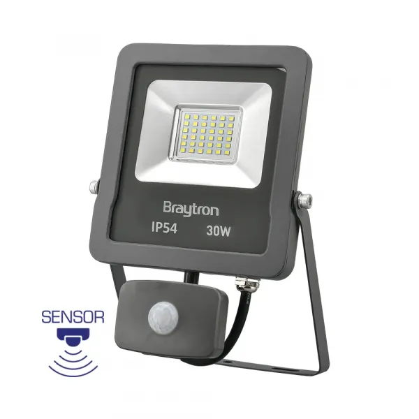 BRY-FLOOD-SL-30W-GRY-3000K-SNS-IP54-LED FLOODLIGHT