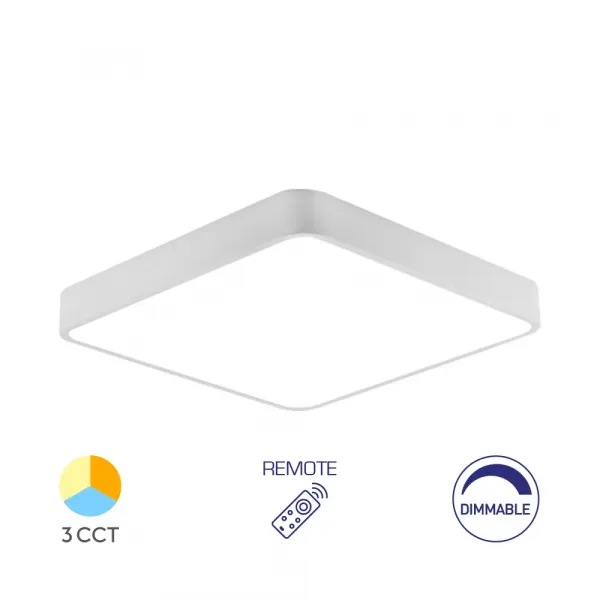 BRY-BLADE-SS-SQR-WHT-45W-RMT-CEILING LIGHT