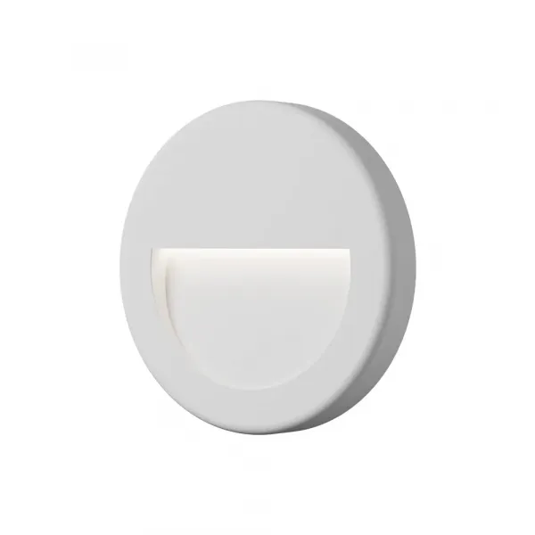 BRY-VEKTA-B-RND-WHT-3W-3000K-IP65-WALL LIGHT