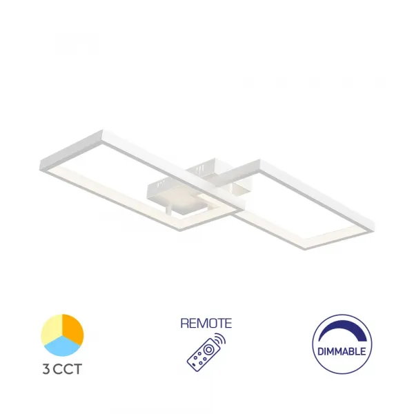 BRY-NELA-SS1-RND-WHT-40W-RMT-IP20-CEILING LIGHT