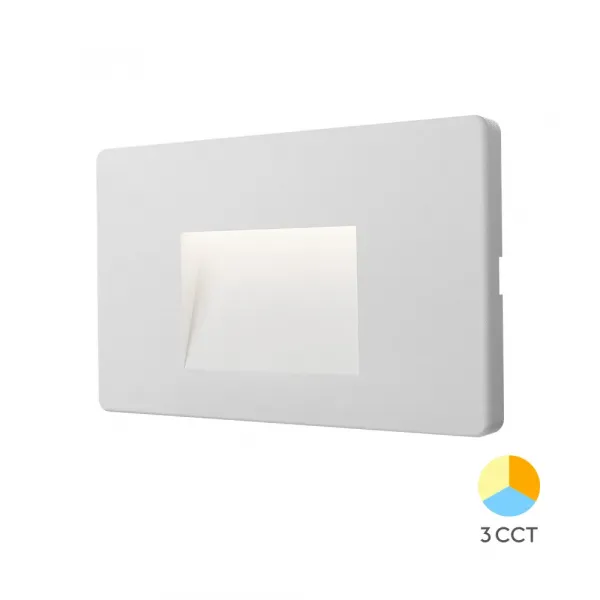 BRY-VEKTA-B-SQR-WHT-3W-3IN1-IP65-WALL LIGHT