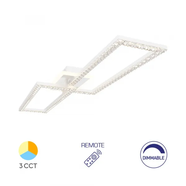 BRY-CRYSTAL-D-55W-3IN1-RMT-WHT-CEILING LIGHT