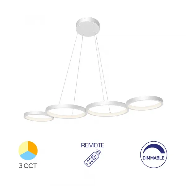 BRY-NELA-PD1-RND-WHT-60W-RMT-IP20-CEILING LIGHT