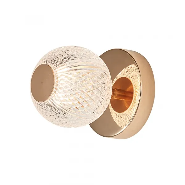 BRY-S001C-1H-1xG9-GLD-WALL LIGHT