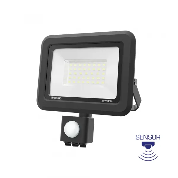 BRY-FLOOD-SC-20W-GRY-3000K-SNS-IP54-LED FLOODLIGHT