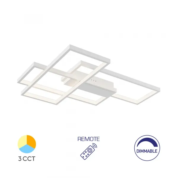 BRY-NELA-SS2-RND-WHT-65W-RMT-IP20-CEILING LIGHT