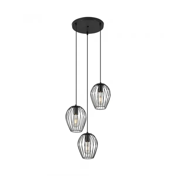 BRY-W005R-3H-3xE27-BLC-PENDANT LIGHT