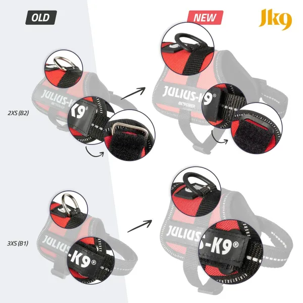 Dog Harness Julius K9 Power Black 1 Baby 1 (XS)
